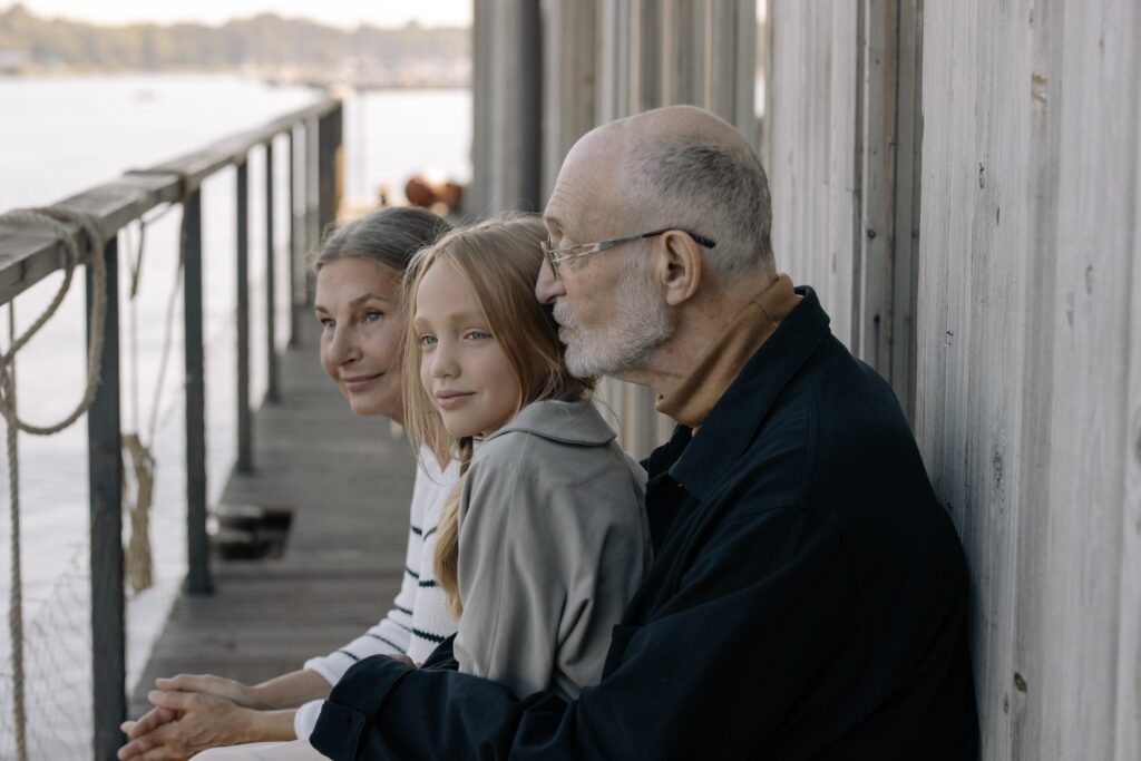 happy, family, man, woman, child