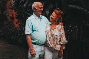happy, couple, partners, elderly